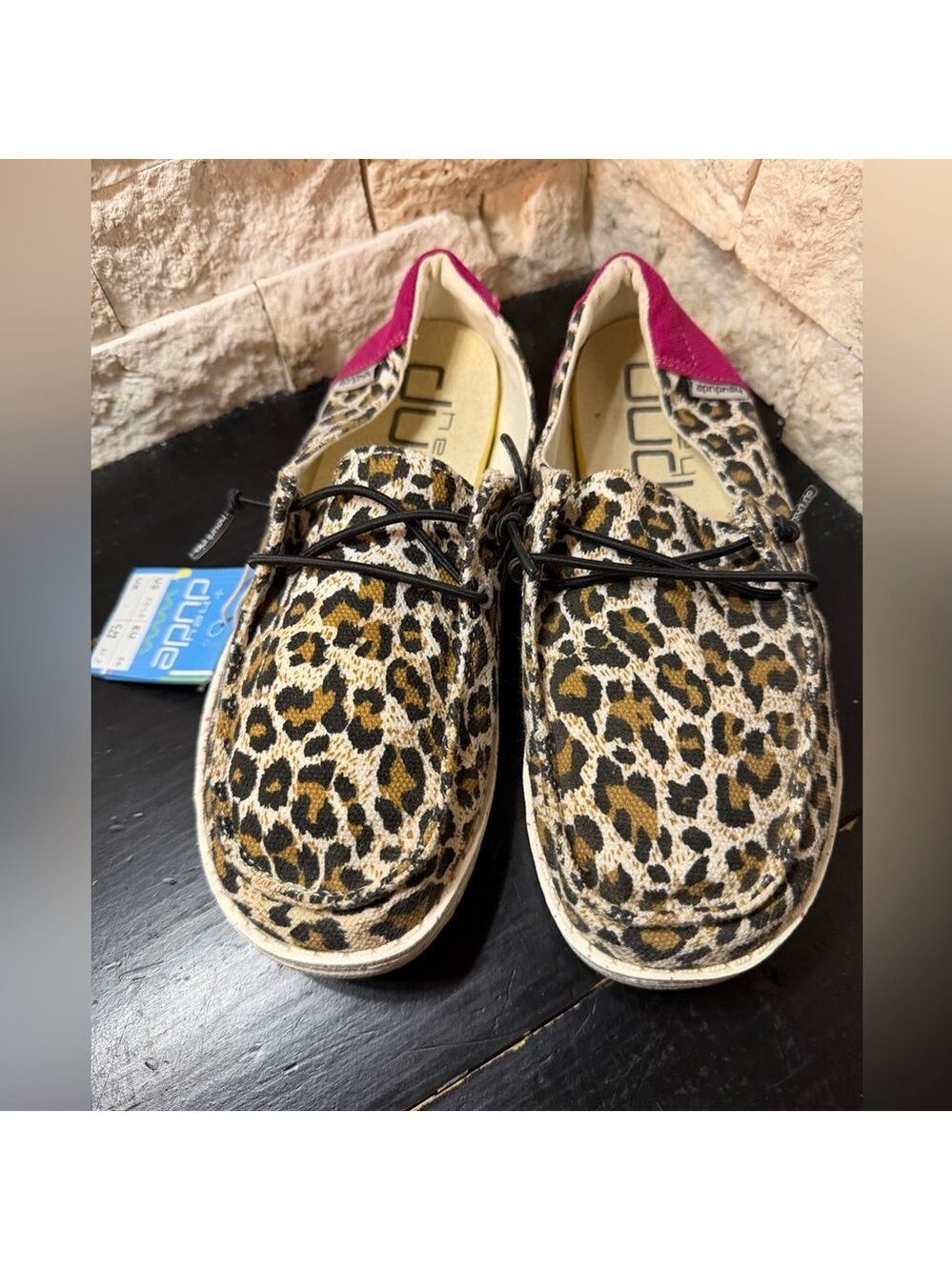 Hey Dude Girl's Wendy Youth Cheetah Hot Pink 130129758 Size Y2 /L3 Slip On Shoes